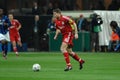 Steven Gerrard in action during the match